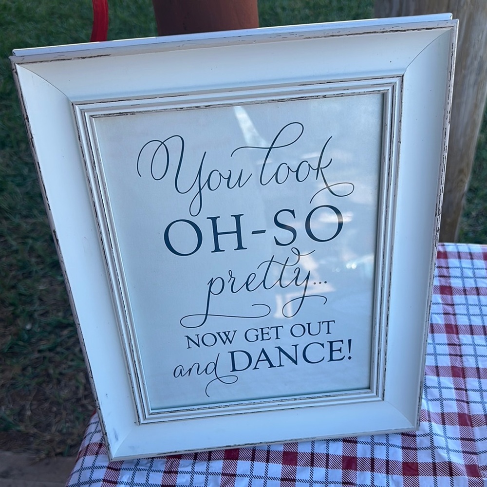 White Framed Inspirational Wall Art
